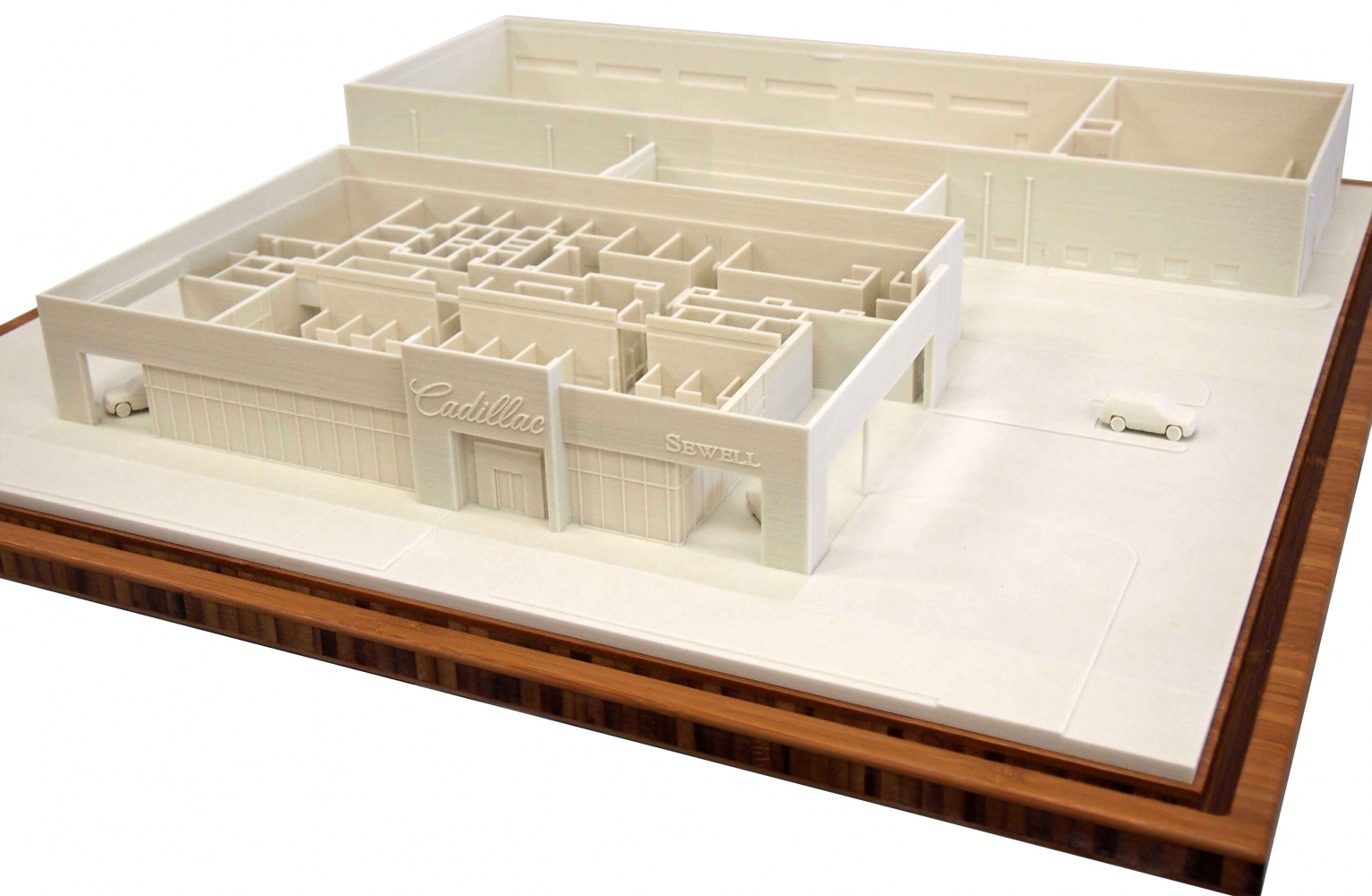 3D Print of Cadillac Dealership Building with Interior