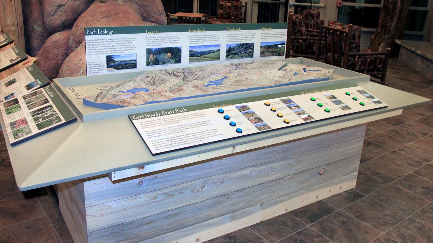 3D State Park Map with LED display