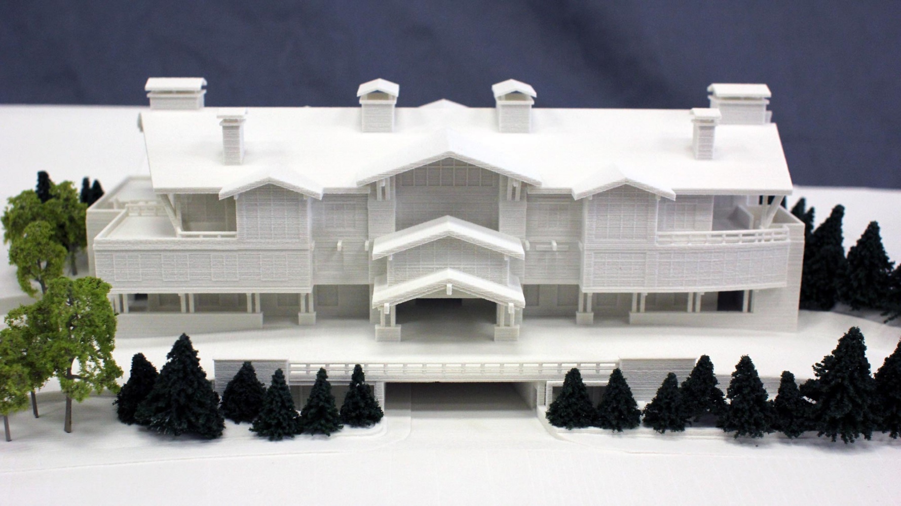 Architectural 3D Print of Ski and Snowboard Club Vail