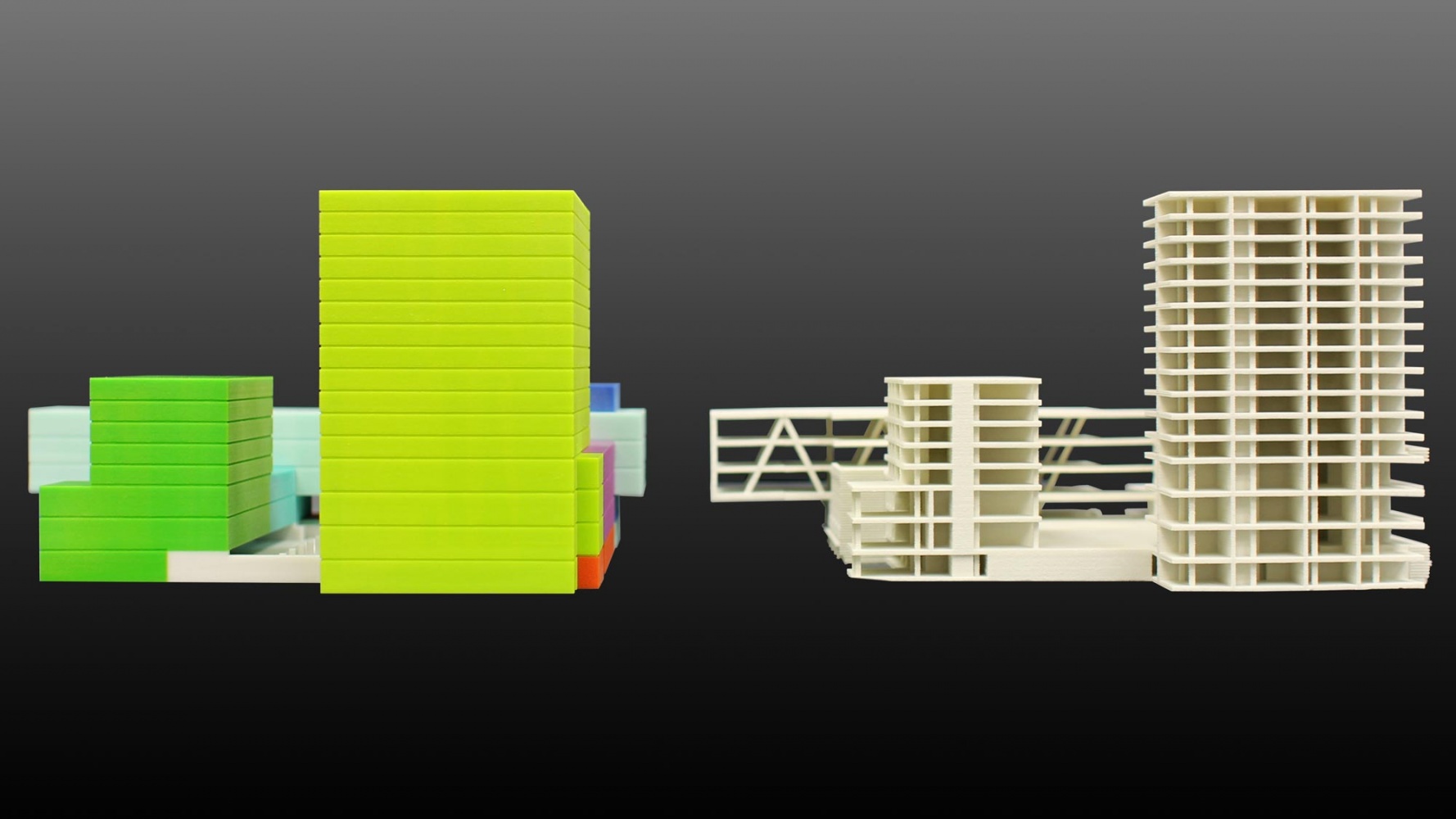 Architectural color 3d print model