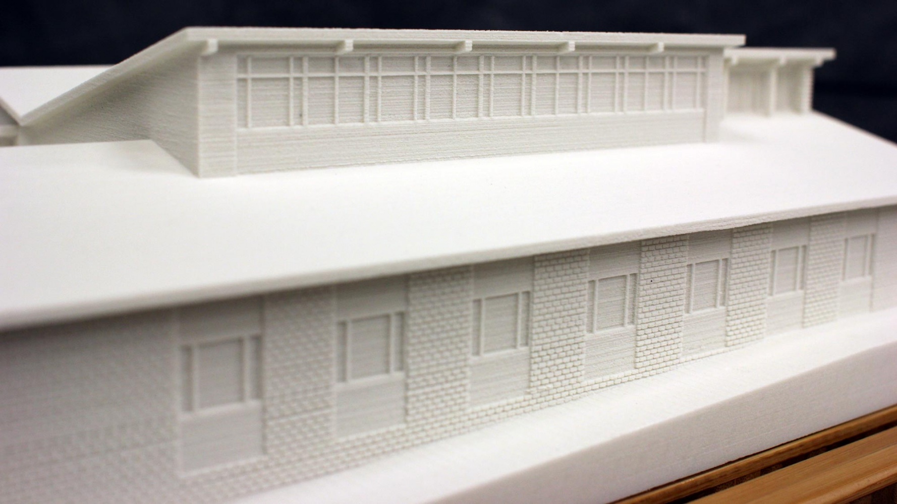 3d printed model with brick texture